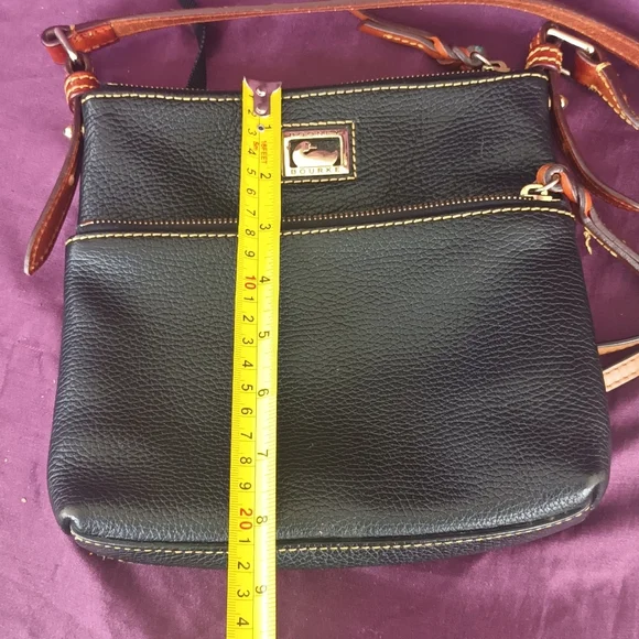 Dooney & Bourke Black Crossbody Bag with Tan Accents - Picture 11 of 14